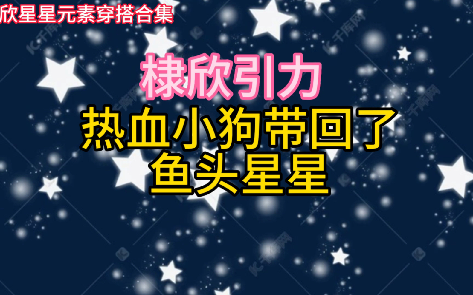 棣欣星星元素穿搭合集:热血小狗带回了鱼头星星.哔哩哔哩bilibili