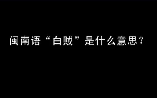 闽南语中,白贼是什么意思?哔哩哔哩bilibili