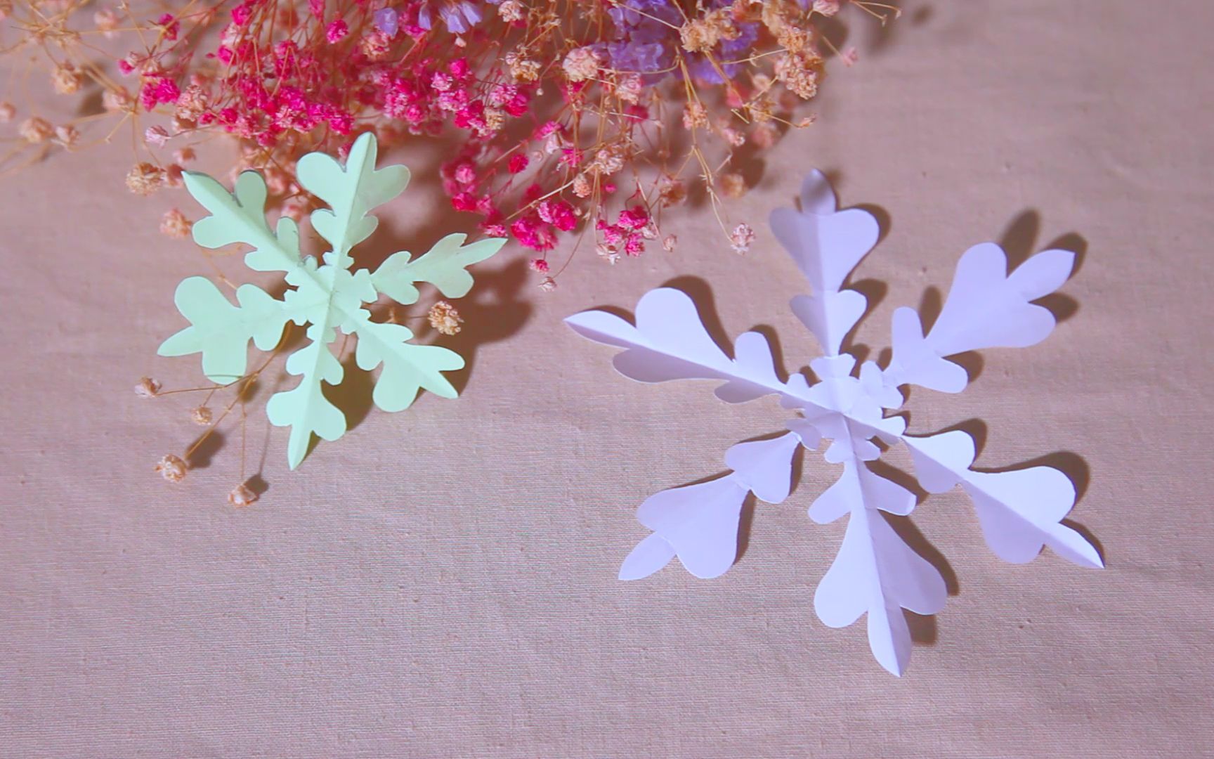 手工纸艺,用1张纸diy浪漫的雪花,简单易学又漂亮