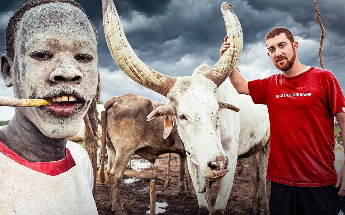 南苏丹人每天用牛尿洗脸刷牙,牛在这里就是瑰宝,比黄金还重要!