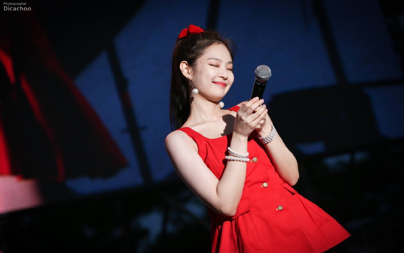 【直拍】红衣高马尾,性感小奶猫 180525 高丽大学校庆 jennie饭拍合集