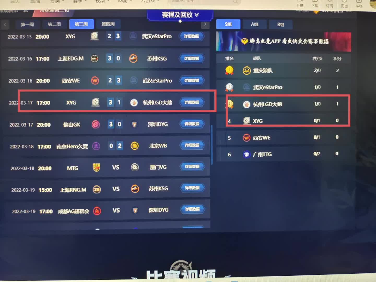虎牙网页版有bug?明明是XYG赢了,结果LGD大鹅积了一分?