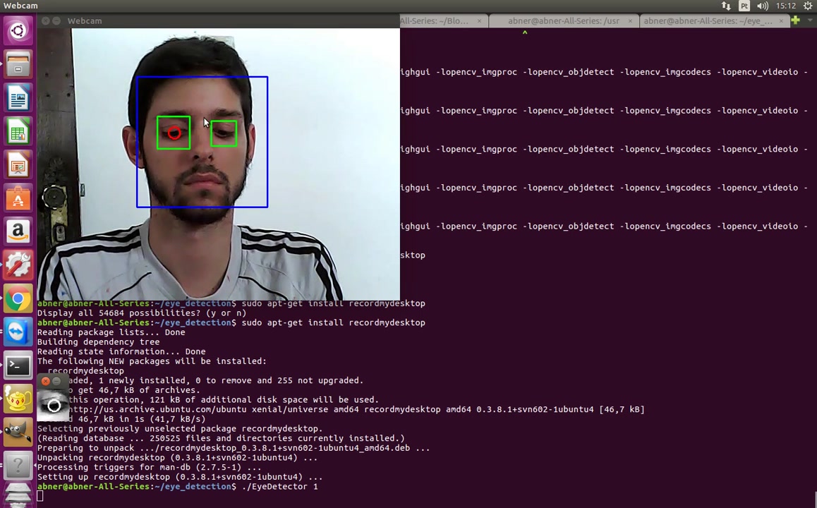 open cv eye tracking