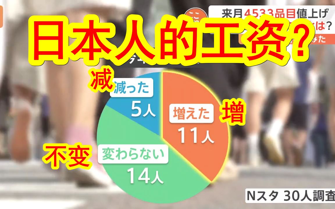 日本人一个月工资多少钱?日媒在日本街头采访路人,询问路人的工资多少钱,今年涨工资了没?哔哩哔哩bilibili