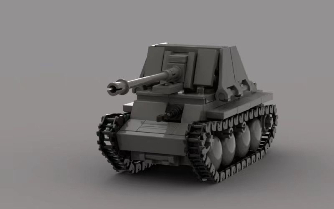 乐高二战黄鼠狼坦克歼击车,要图纸的可以加我微信,粉丝4块