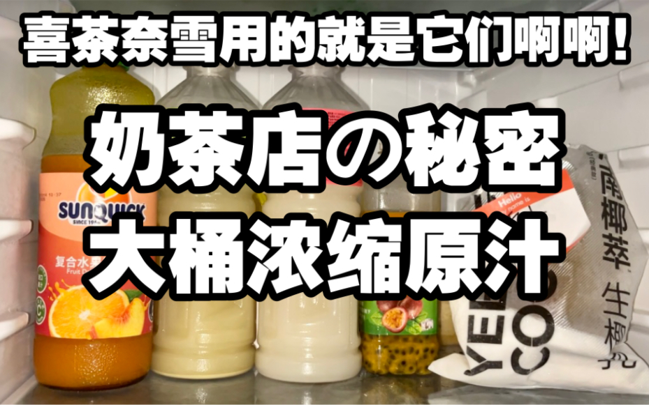 开奶茶店的朋友透露的5桶神秘浓缩原汁………加水就行,奶茶店再也骗不到我的钱!哔哩哔哩bilibili