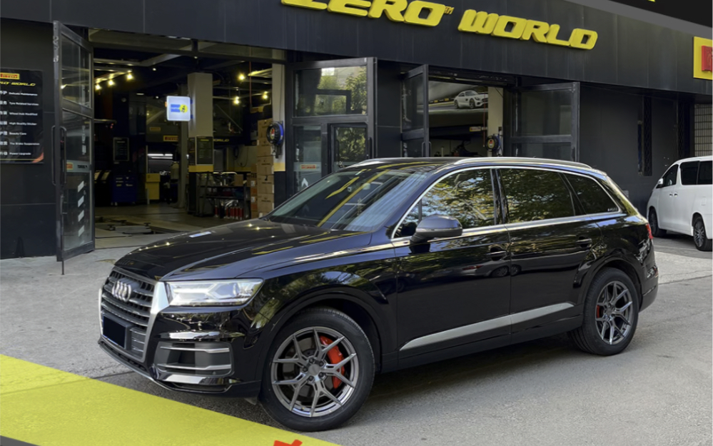 奥迪q7定制锻造轮毂 卡钳烤漆改色