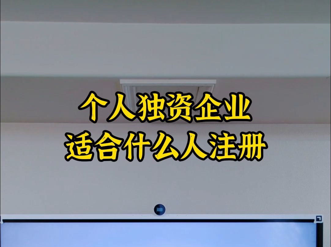 个人独资企业适合什么人注册哔哩哔哩bilibili