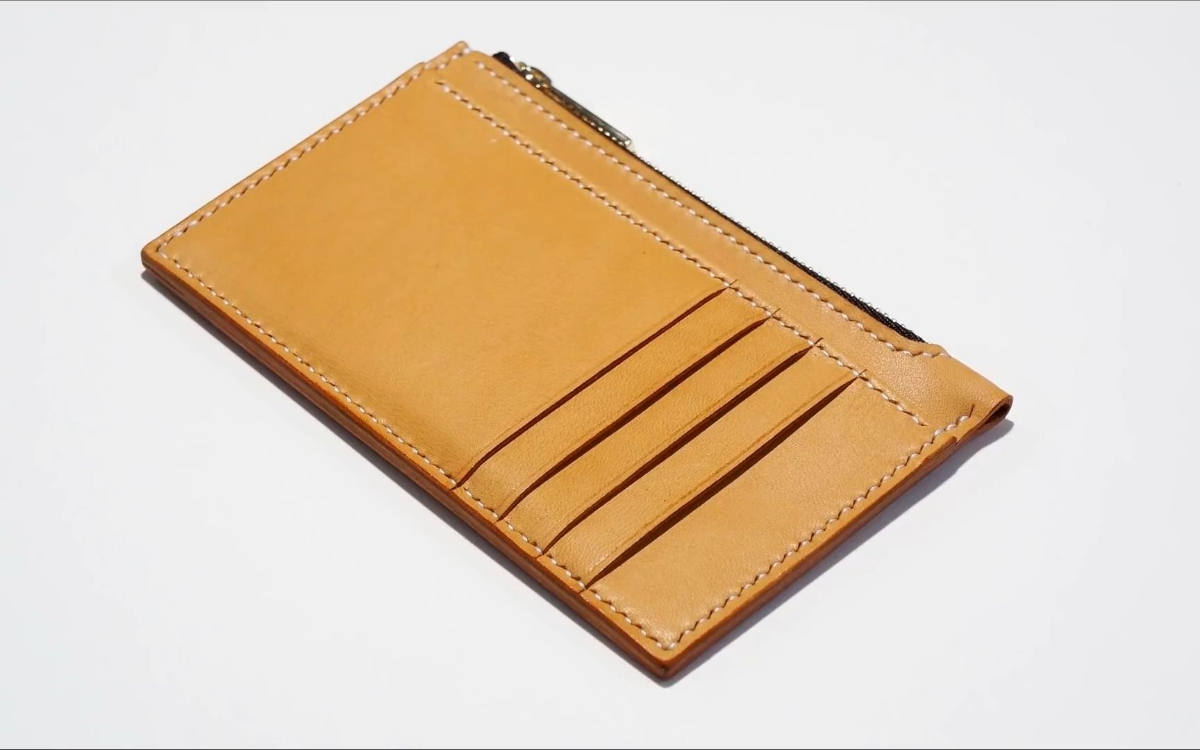 【手工皮具】一款多功能零钱卡包制作过程【免费图纸】