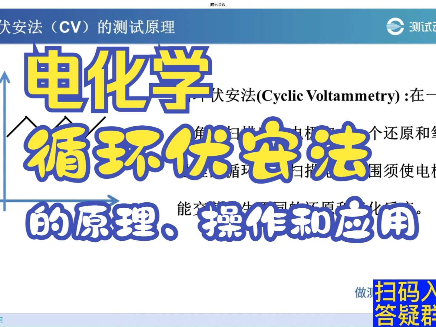 【测试云平台】电化学特训营第三期:循环伏安法的原理、操作和应用哔哩哔哩bilibili