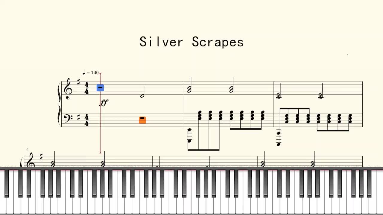 钢琴谱silverscrapes钢琴钢琴谱日常练琴钢琴教程钢