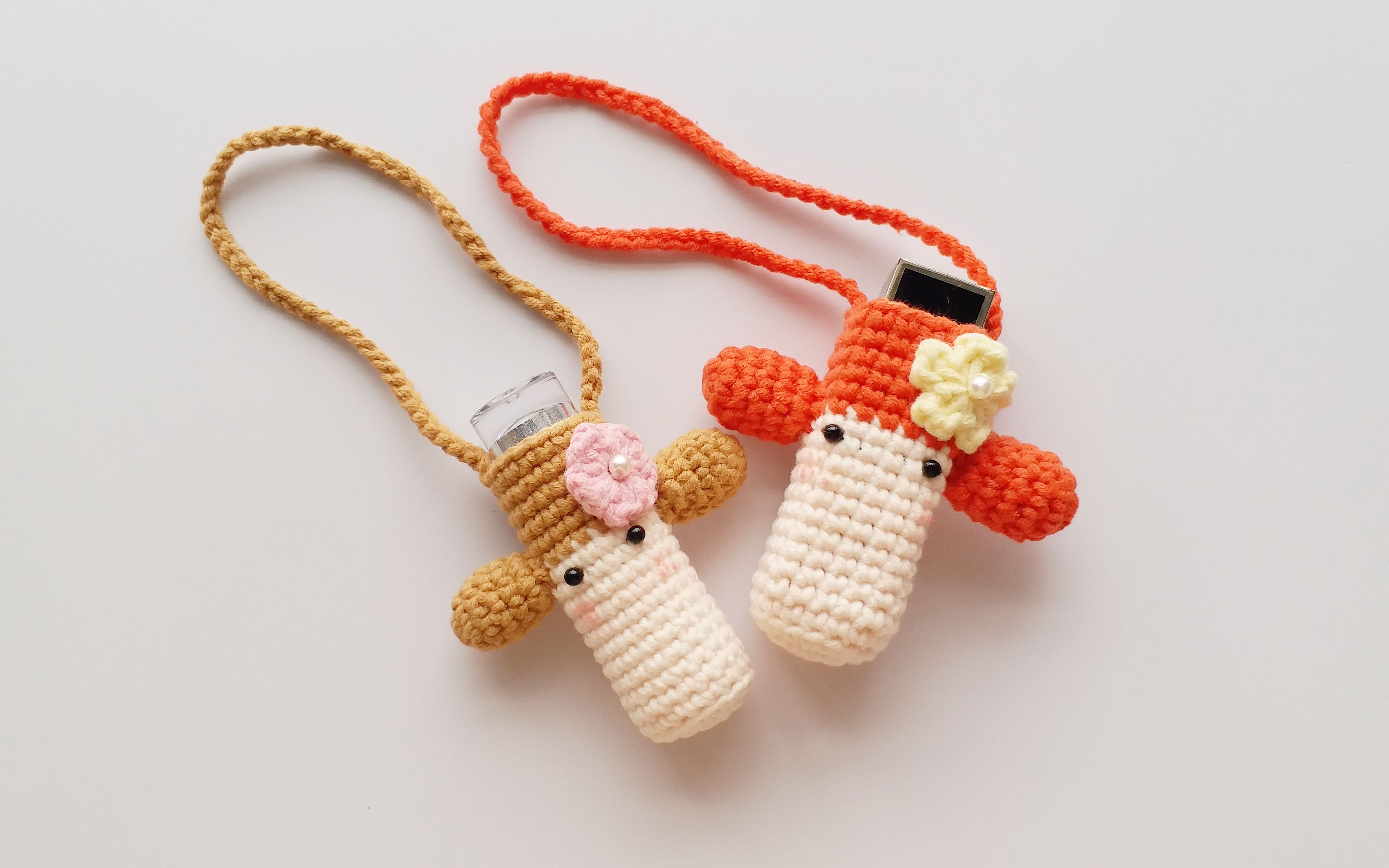 钩针编织 阿呆女孩口红兜 拿起你生锈的钩针吧!