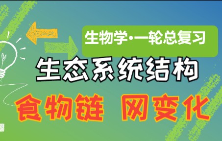 【高中生物一轮复习】9.52生态系统的结构习题课时精练食物链食物网新高考生物学新人教版步步高全国新课标网课哔哩哔哩bilibili