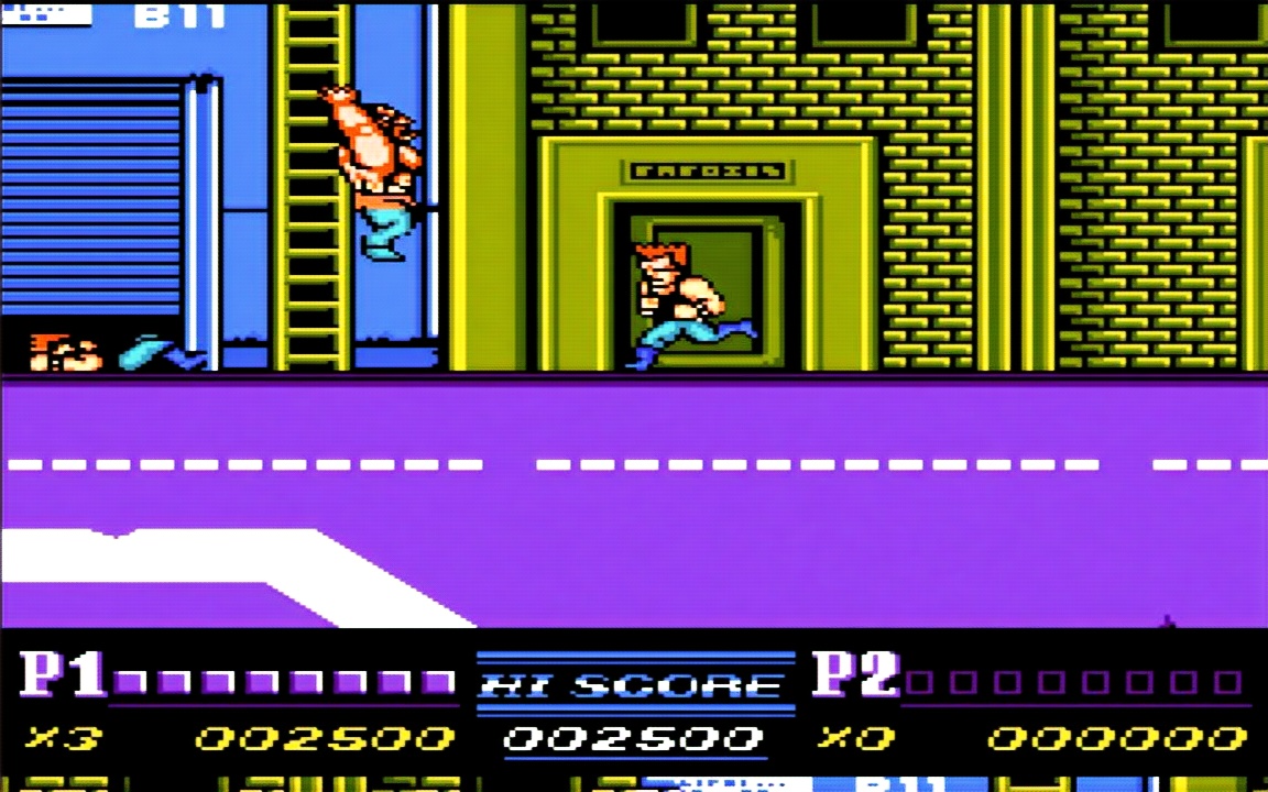 82电玩大叔fc双截龙2阿波波改版这大飞腿是什么鬼姿势