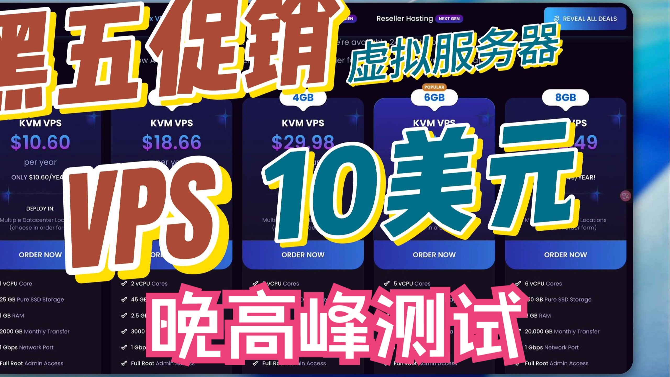 网络环境专题【003】后续:晚高峰测试,10美元/年的虚拟服务器VPS值不值得买?|黑五促销