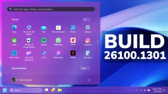 Download Video: 【首发】微软宣布推送 Windows 11 24H2 最新正式版 Build 26100.1301系统更新：添加Emoji的支持，改善开始菜单、备份、锁屏界面等