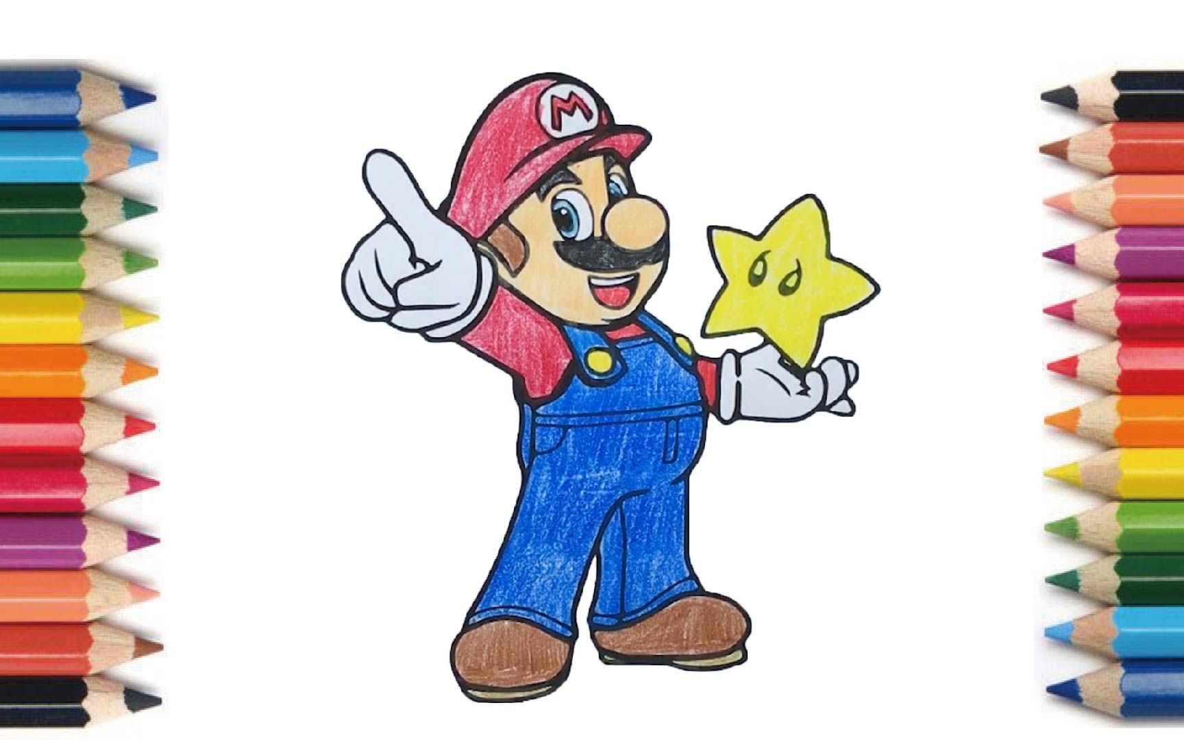 【coloring】 mario 【涂り絵】マリオ 【画画】马里奥 