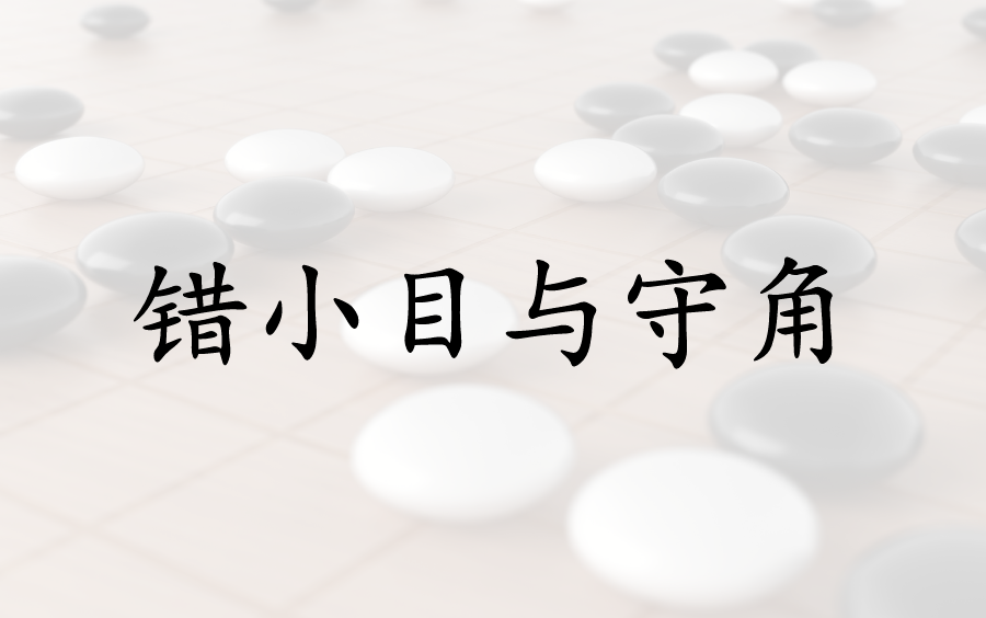 【葛道围棋网课节选】陈玉侬职业六段讲错小目大跳守角星位靠哔哩哔哩bilibili