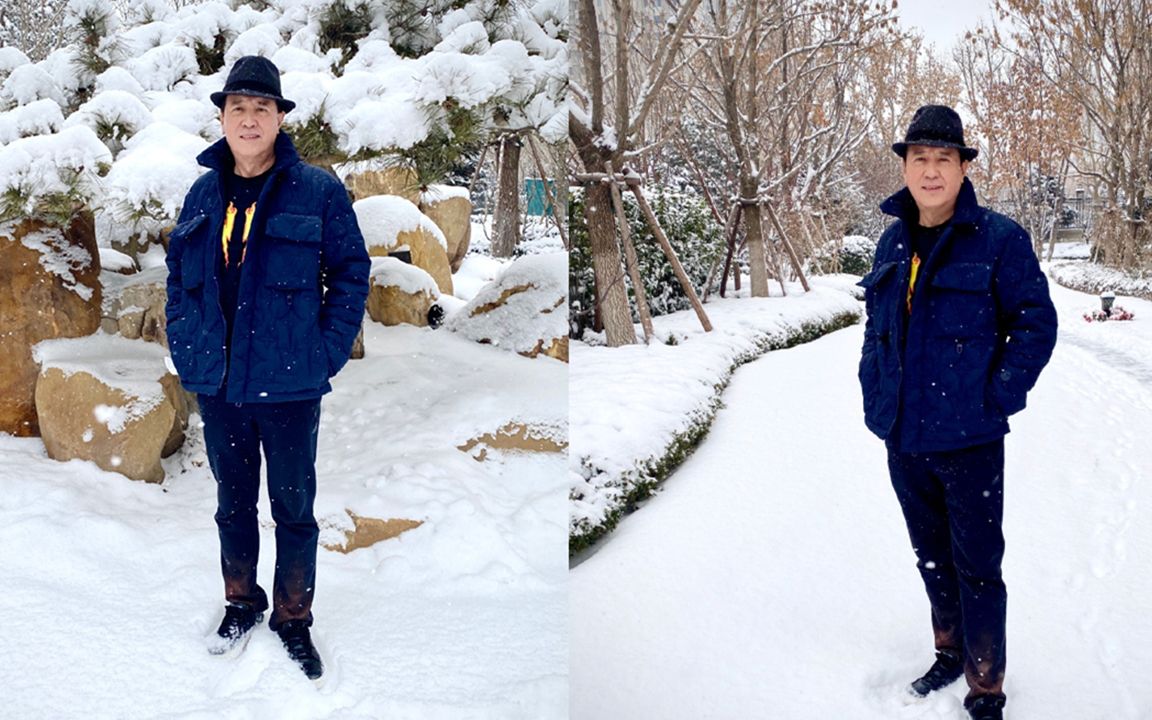 关晓彤父亲关少曾下雪天太兴奋出门拍照不戴口罩被网友批评