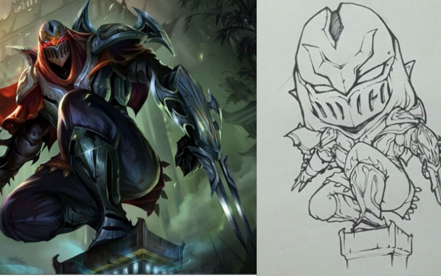 【零基础必看】如何将英雄联盟中 劫  改为q版形态 举一反三