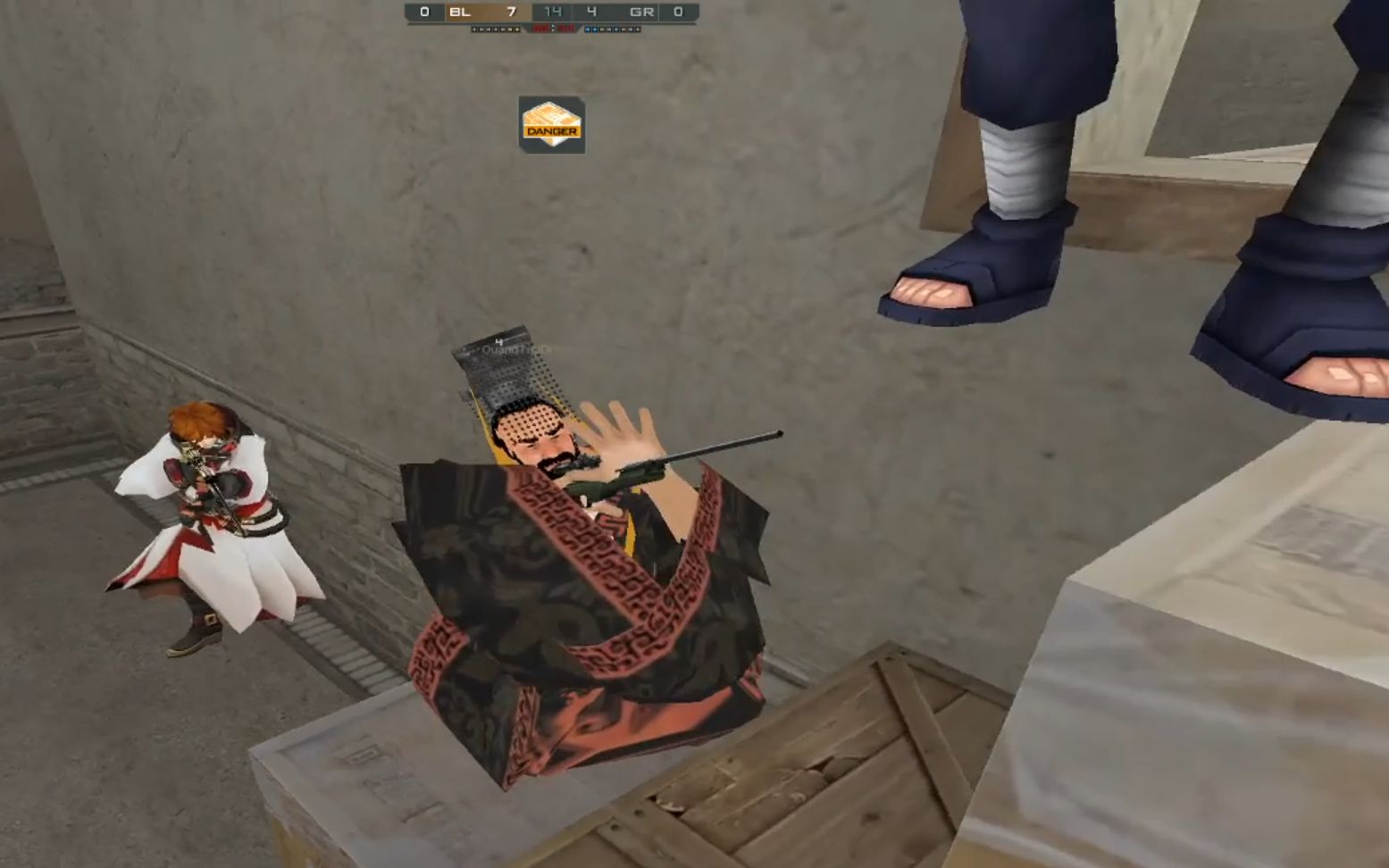 cf越南服:开局李白使用一技能直接位移到b点,秦始皇整个人都懵了_哔哩