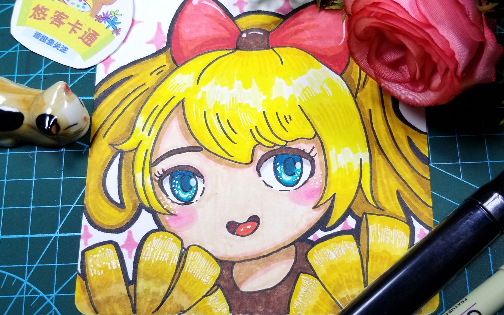 迷你世界头像来啦,今天画的是啦啦队长克莱尔,你觉得她可爱么_哔哩