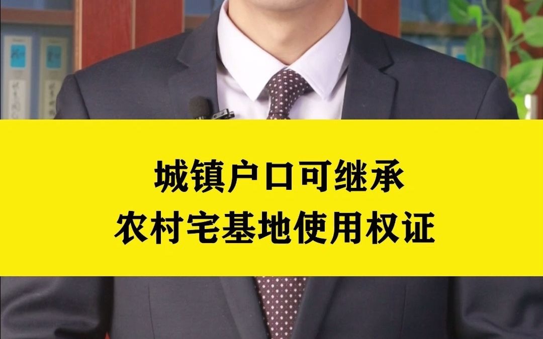 城镇户口可继承农村宅基地使用权证哔哩哔哩bilibili