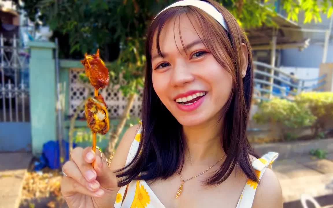 缅甸女孩吃奇怪又好吃的午餐