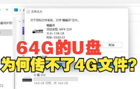 [图]为什么大于4G的文件，无法传输到U盘？【绿联】