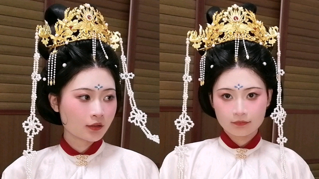 【汉服发型教程】万能打底底座 抱面底座 凤冠发型 汉婚发型