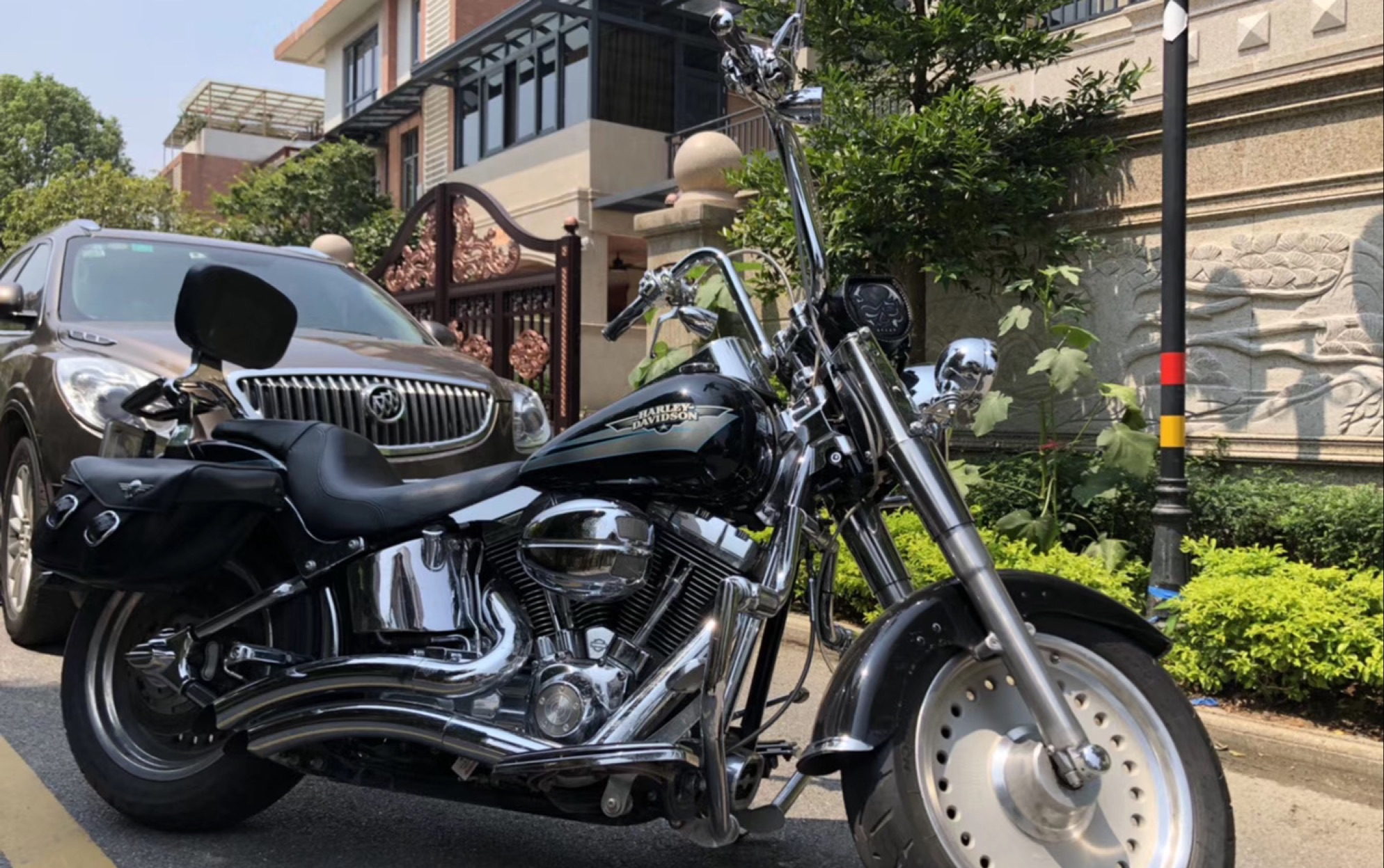 哈雷肥仔戴维森fatboy114顶配日常下乡骑行原声