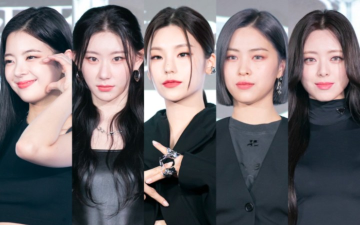 ITZY 11.25回归新闻发布会生图,五人统一黑服装!哔哩哔哩bilibili