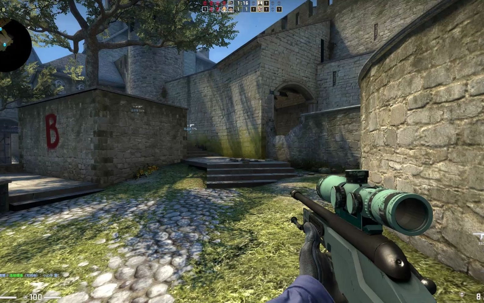 csgo休闲模式古堡激战,鸟狙这样用的,预点快闪_哔哩哔哩_bilibili