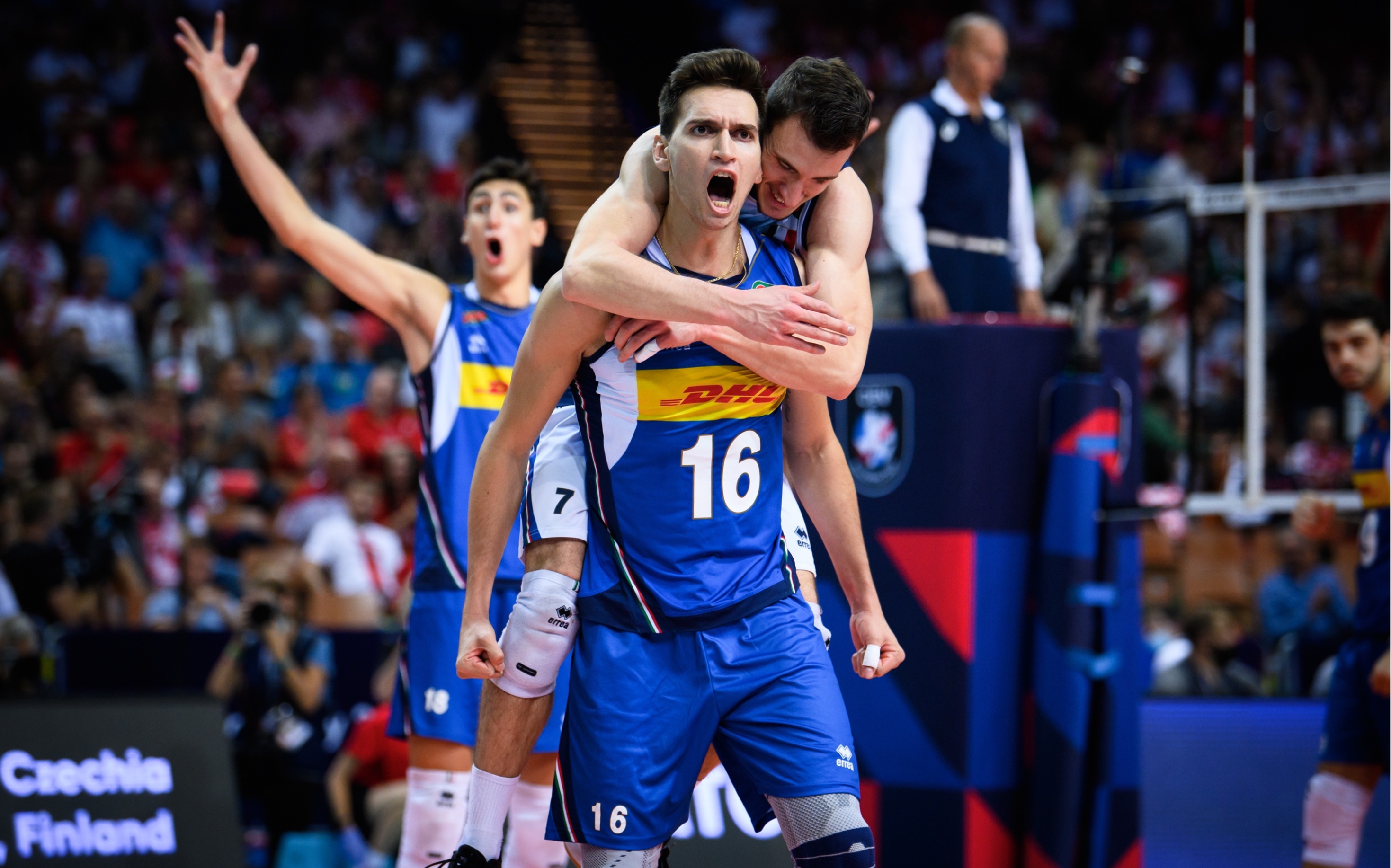 【男排】2021男排欧锦赛冠军 意大利接应 yuri romano 个人集锦_哔哩