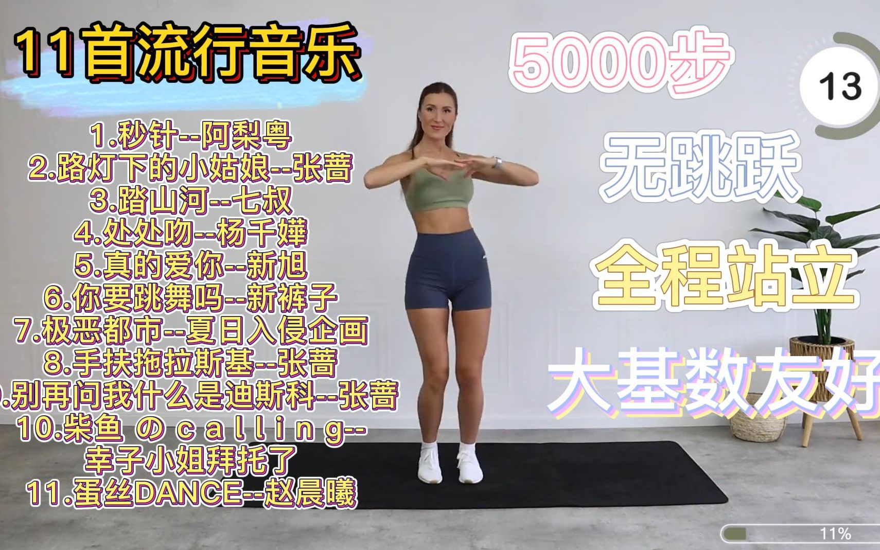 [图]【自用*Eleni fit*30分钟减脂操】新手友好/5000步/无跳跃/全程站立/大基数友好/燃脂操