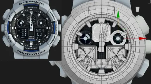 【3D建模】用3dmax制作一个价值百万的卡西欧手表，简直一模一样