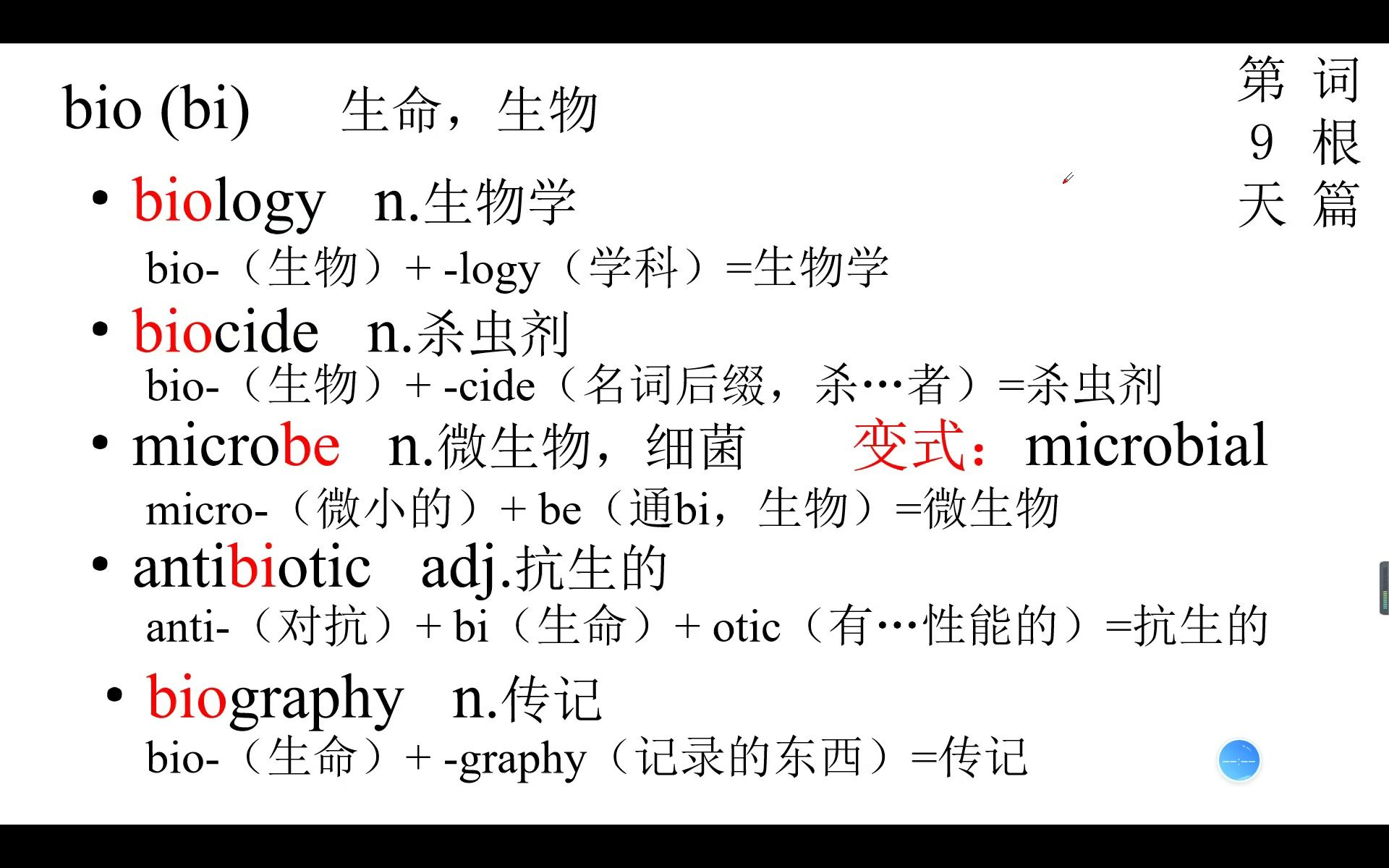 每日词根讲解之bio哔哩哔哩bilibili