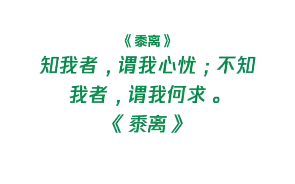 先秦名句5(知我者,谓我心忧;不知我者,谓我何求.)哔哩哔哩bilibili