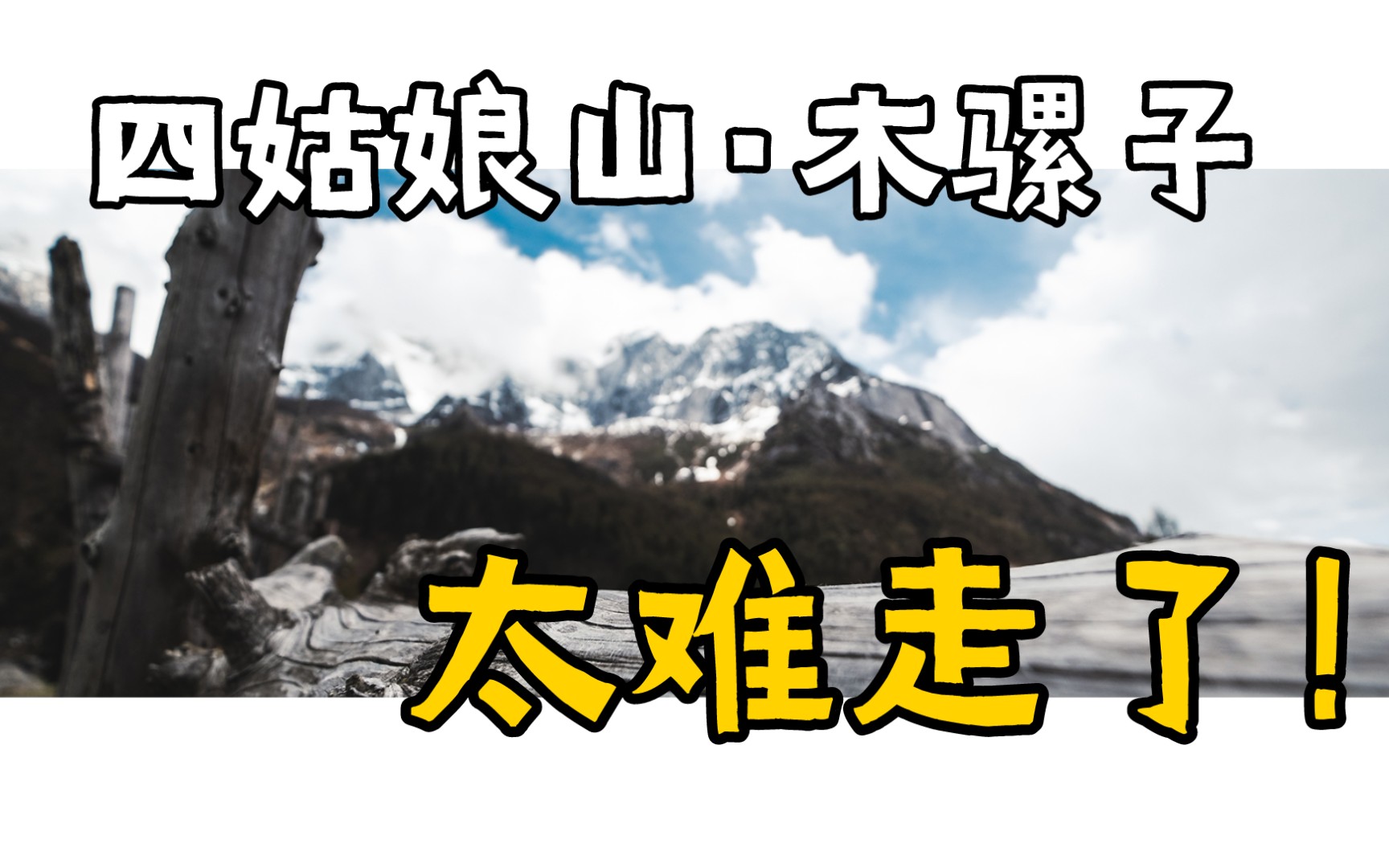 【我太难了】四姑娘山必玩景点长坪沟木骡子哔哩哔哩bilibili