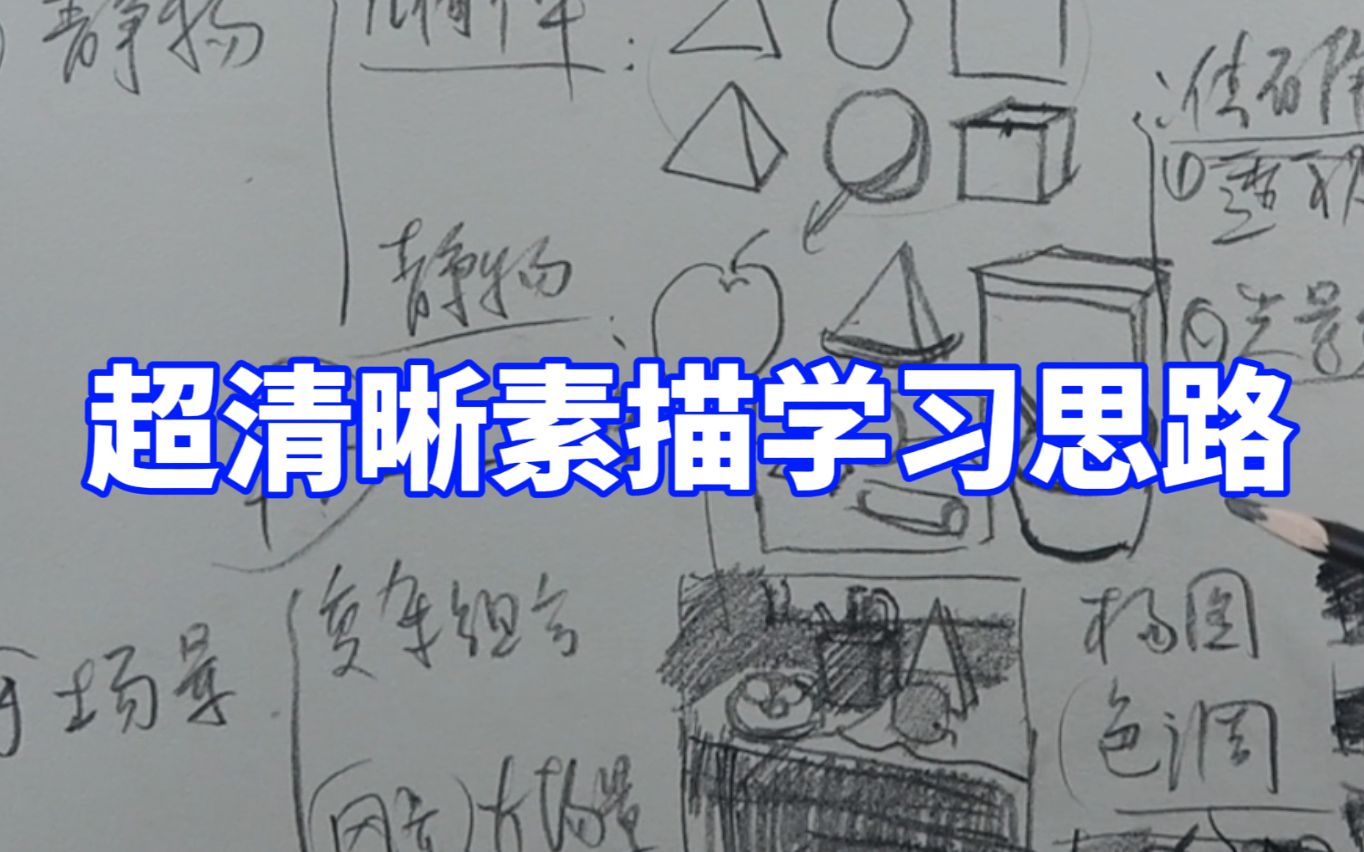 [图]素描先学啥后学啥？3分钟立刻理清思路！零基础素描入门教程