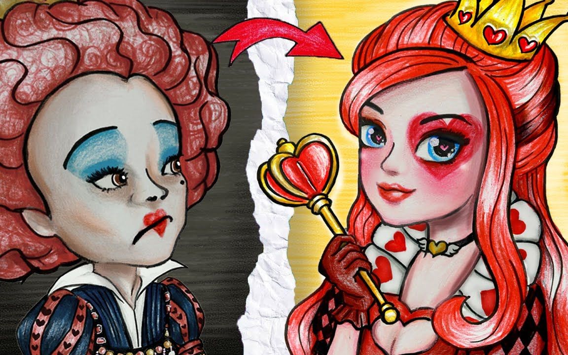 定格动画:"爱丽丝梦游仙境"中的"红皇后化妆"挑战_哔哩哔哩_bilibili