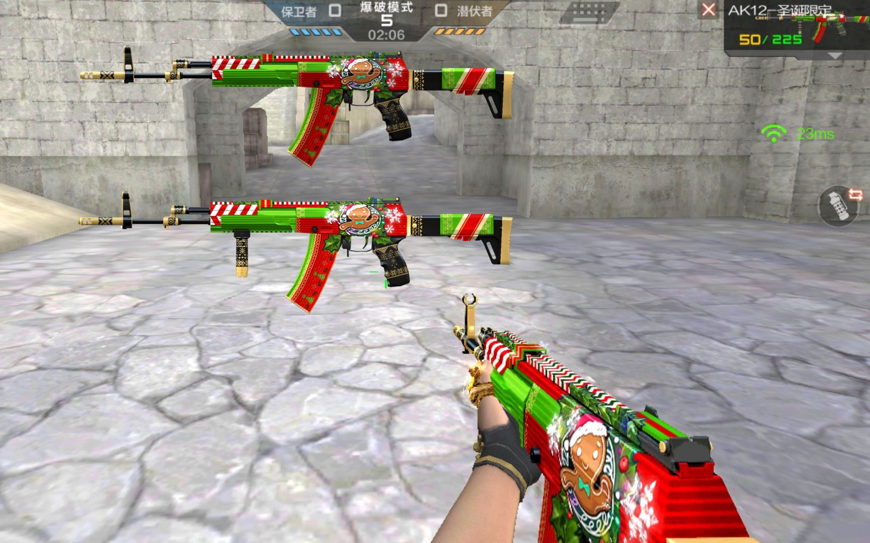 【cf手游秋刀】ak12-圣诞限定的正确用法,天启可以丢仓库了_哔哩哔哩