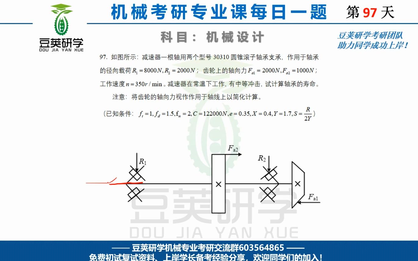 机械设计考研每日一题——轴承寿命计算哔哩哔哩bilibili