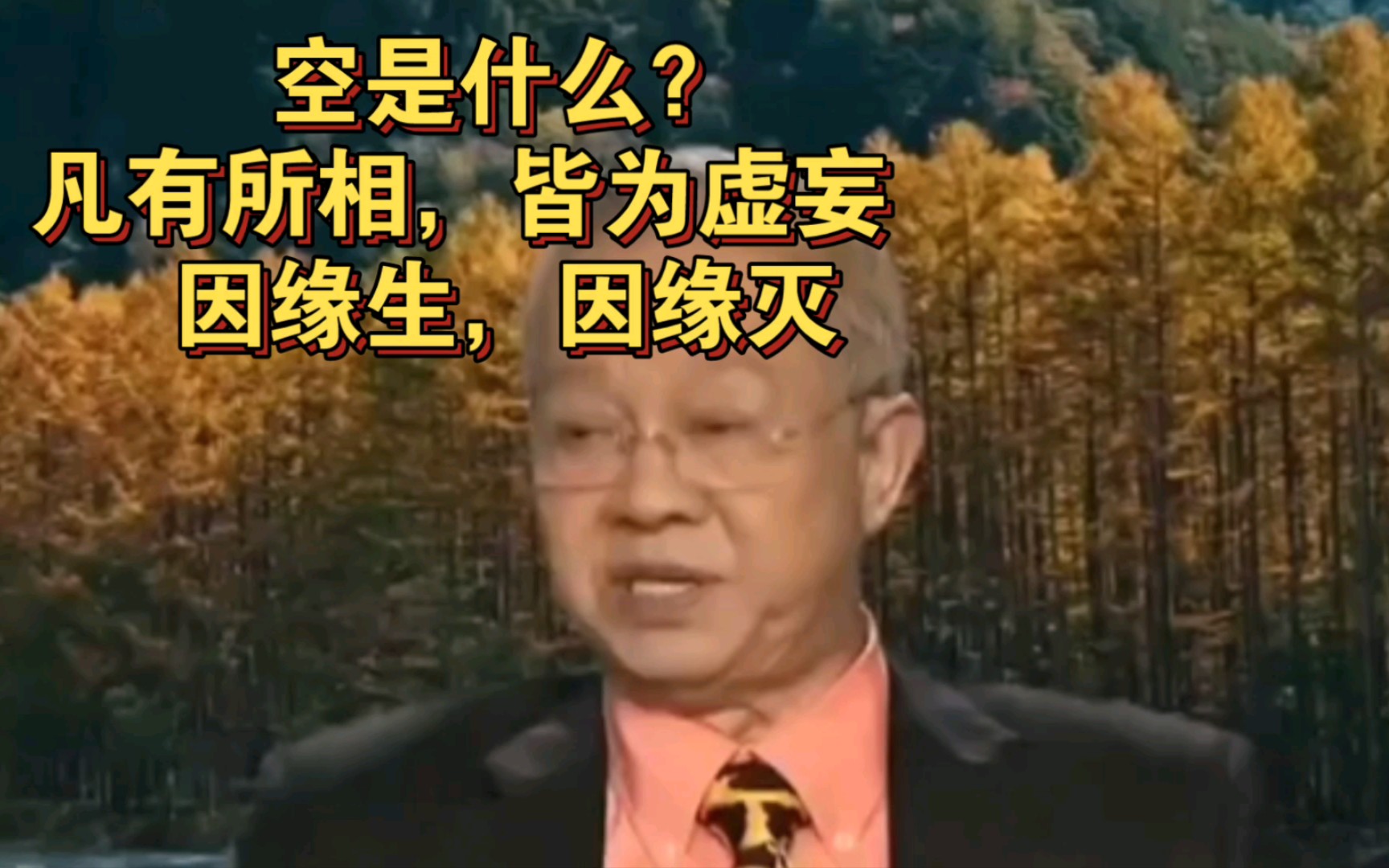 曾仕强教授,什么是空,凡有所相皆为虚妄,因缘生,因缘灭哔哩哔哩bilibili