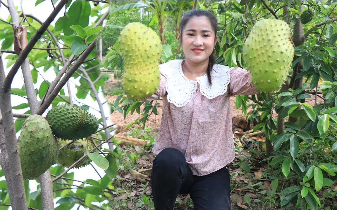 [图]【大自然厨房】刺番荔削皮切块去籽，裹上面粉一炸，美味极了