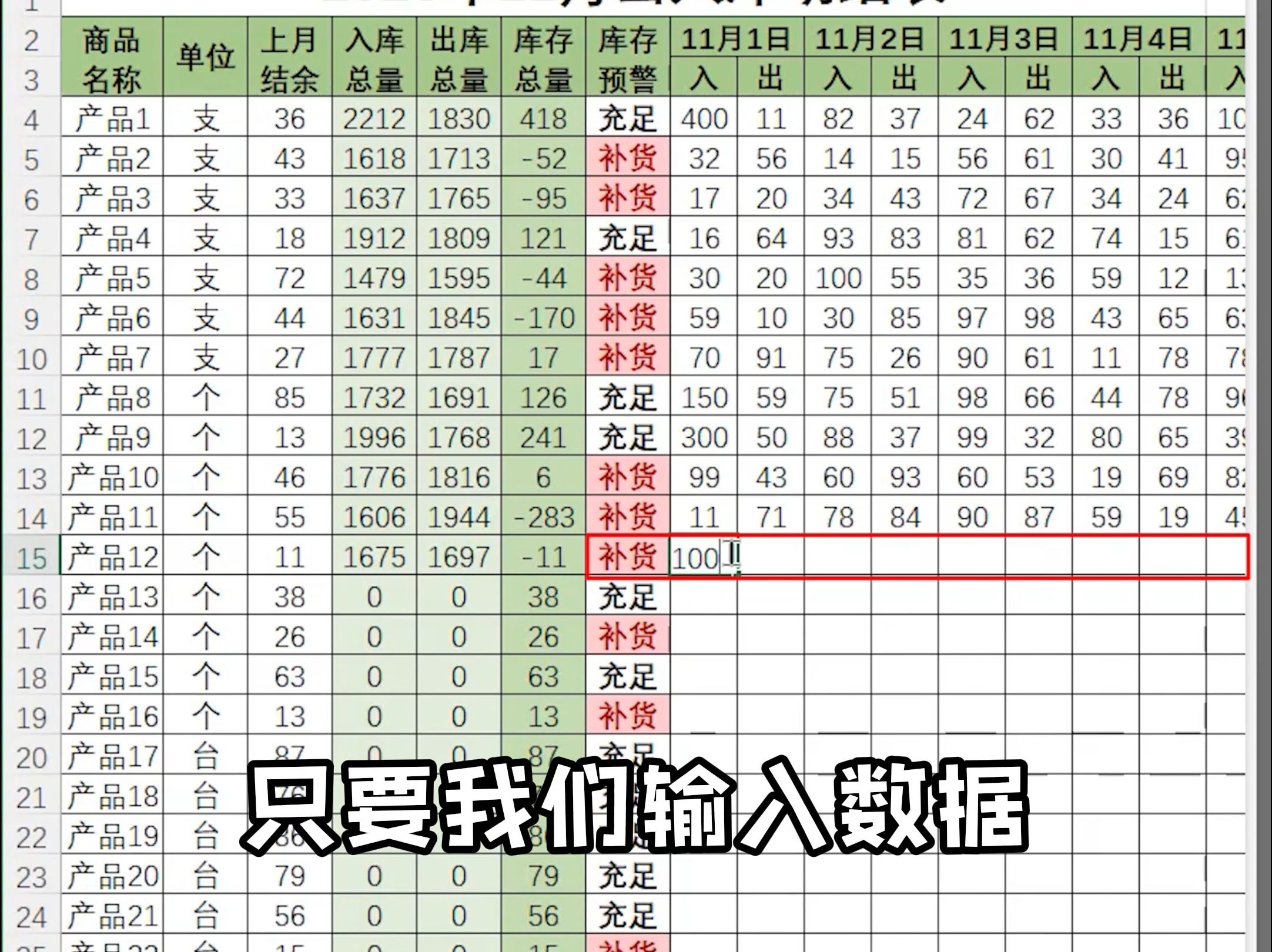 哭了!原来excel库存预警是这样设置的!哔哩哔哩bilibili