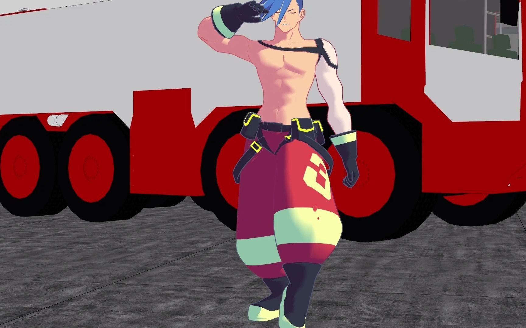 【promare mmd】屋顶着火啦[galo·thymos]_哔哩哔哩_bilibili