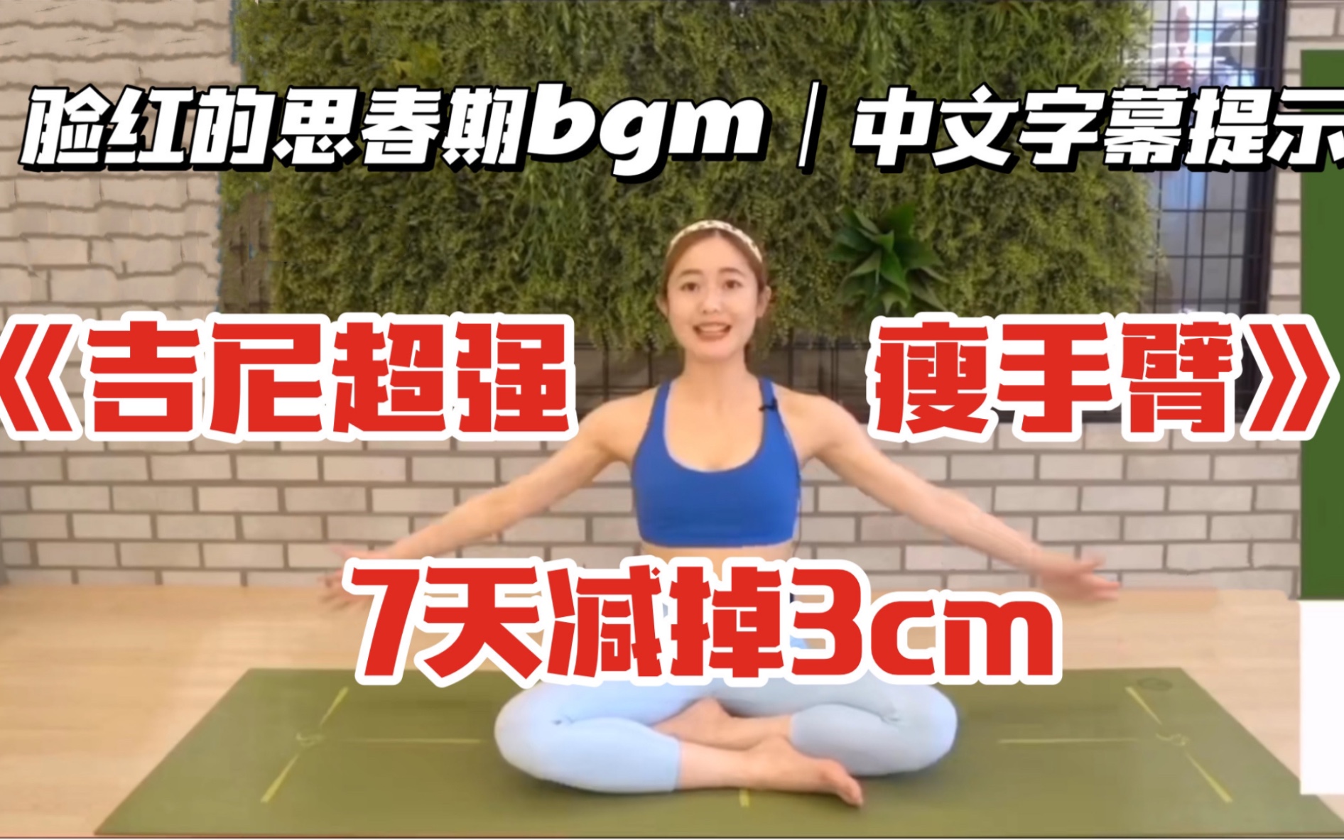 [图]【脸红的思春期bgm版】中字｜韩网最火吉尼超强瘦手臂｜减掉拜拜肉、告别副乳｜7天瘦手臂挑战