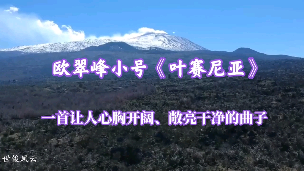 欧翠峰小号《叶赛尼亚》一首让人心胸开阔、敞亮干净的曲子哔哩哔哩bilibili