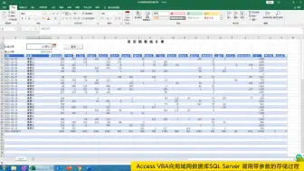 Download Video: Access VBA调用局域网SQL Server带参数的存储过程